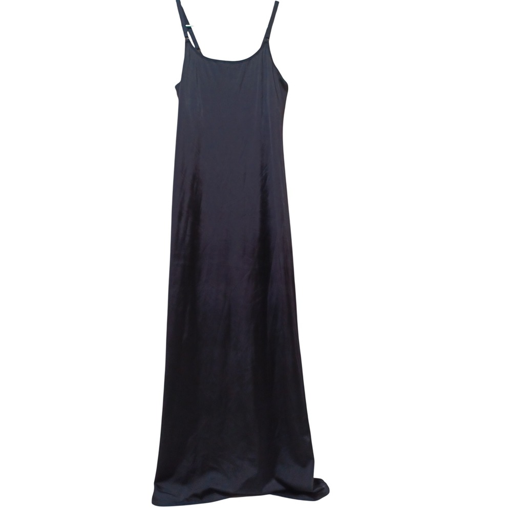 Vanity Fair Womens S Shelf Bra Slip Dress Black Stretch Glam Lingeriecore